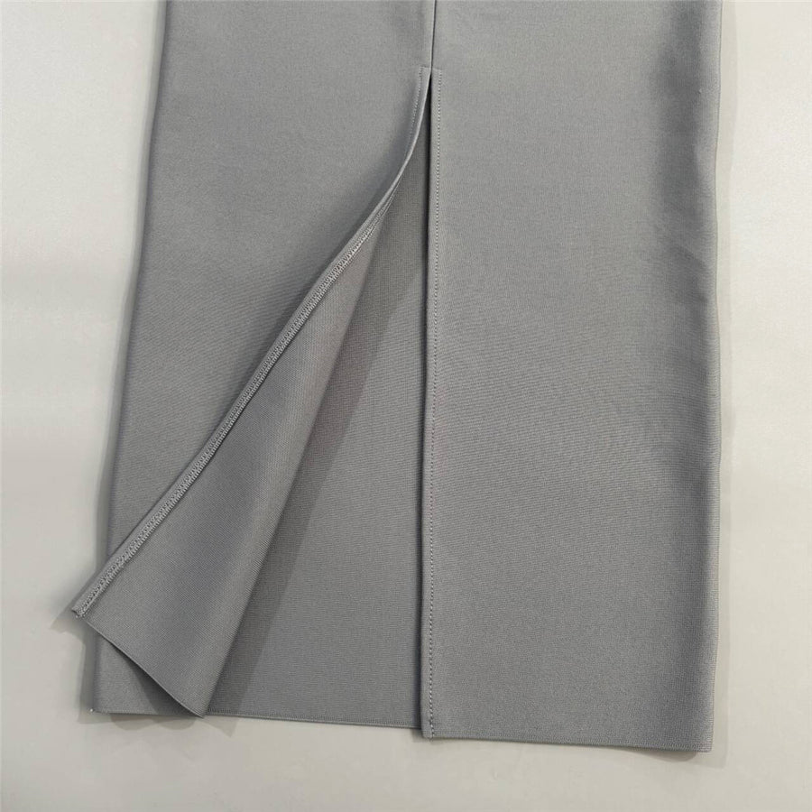 Sterling Rhinestone Choker + Maxi Dress