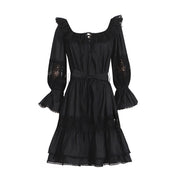 Marta Lace Trim Mini Dress