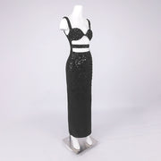 Onyx Sequin Maxi Dress