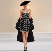 Pearlescent Embellished Mini Dress