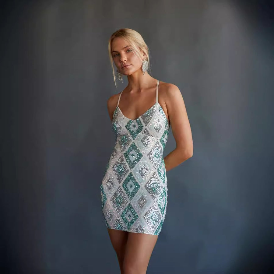 Sequined Mini Dress