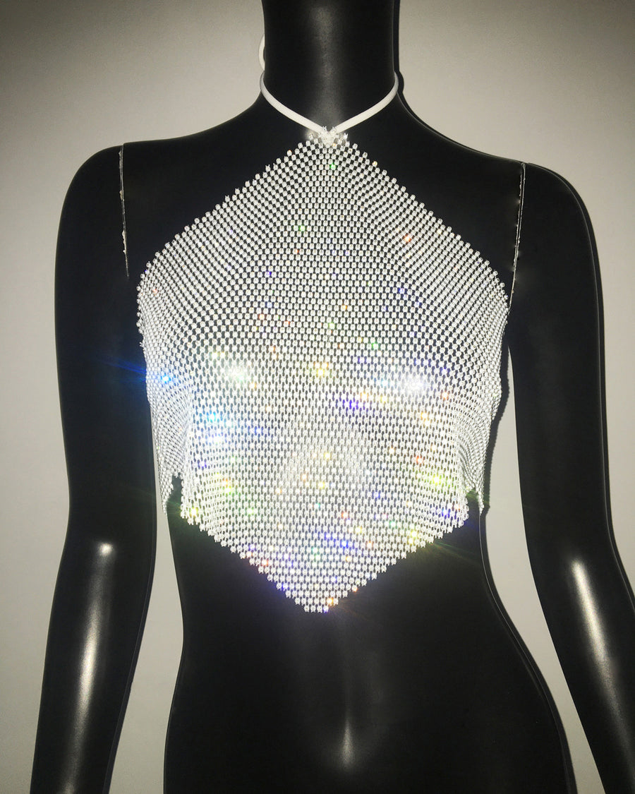 Miriam Mesh Rhinestone Top