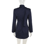 Navy Pinstripe Bodycon Dress