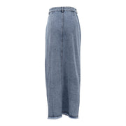 Istria Medium Wash Denim Maxi Skirt