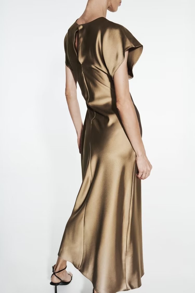 Mia Satin Midi Dress