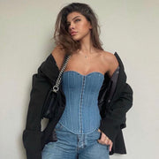 Seychelle Denim Corset Top