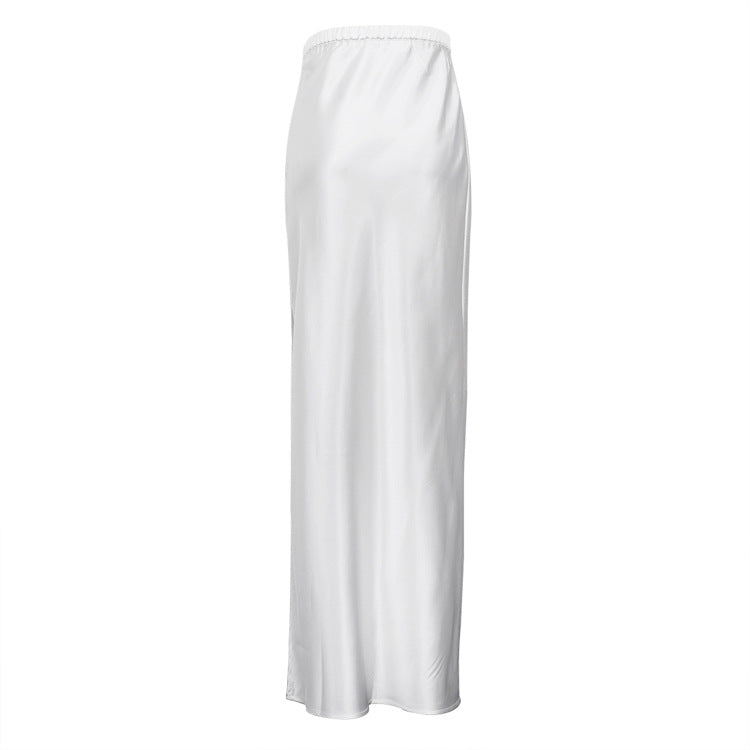 Marlène High Waist Satin Maxi Skirt