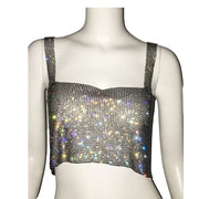 Raquel Mesh Rhinestone Cami Top