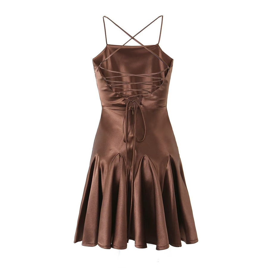 Matera Satin Mini Dress