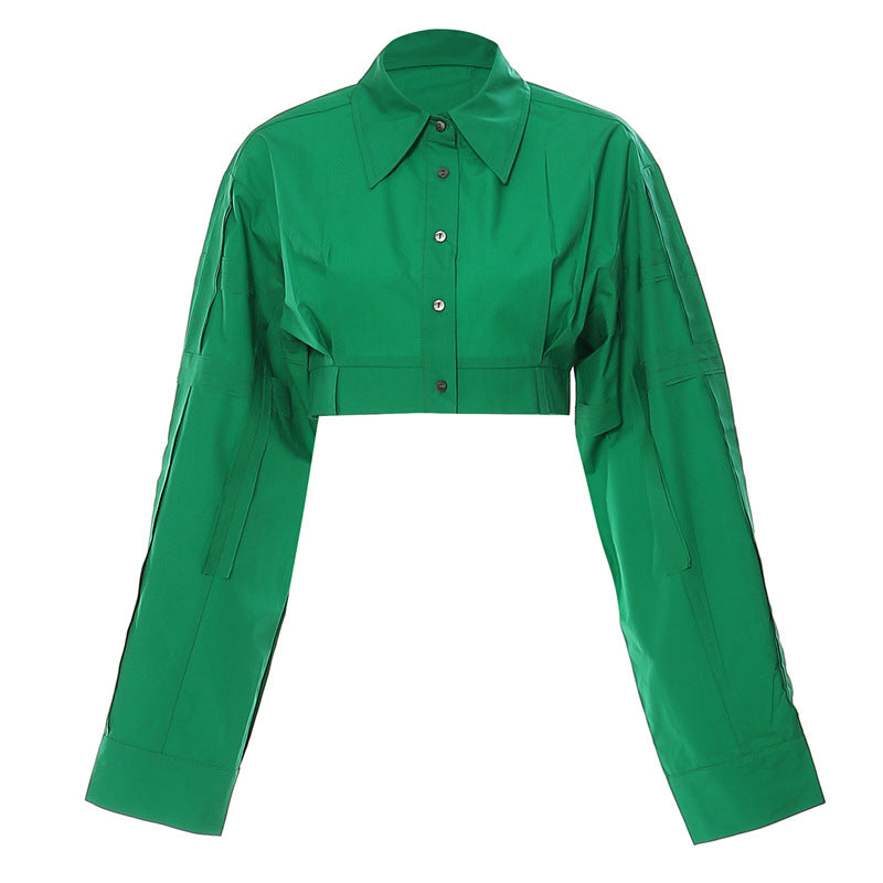 Amazon Collared Crop Shirt