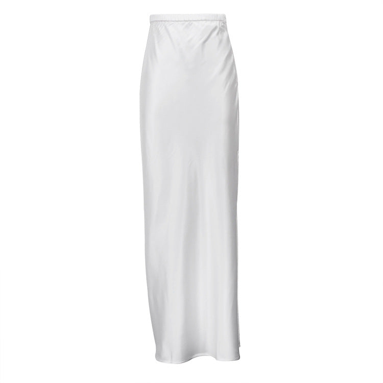 Marlène High Waist Satin Maxi Skirt