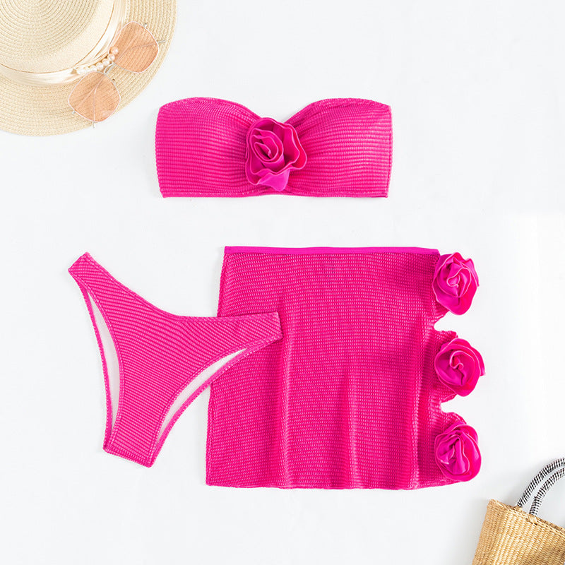 Flora 3 Piece Bikini Skirt Set