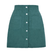 Sabine Corduroy High Waisted Skirt